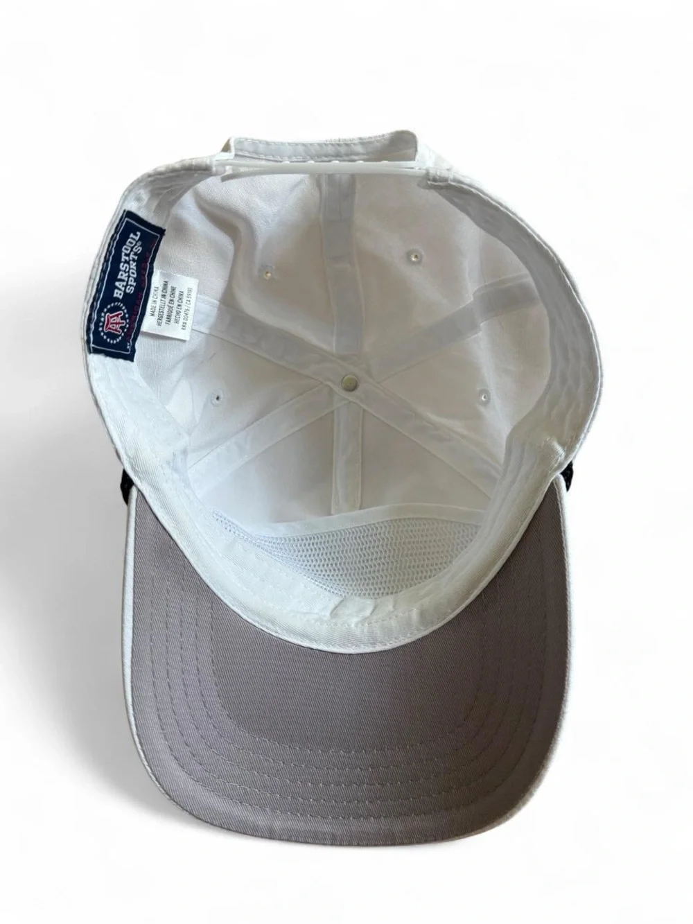 Barstool Golf White Rope-Trim Baseball Cap